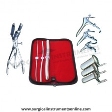 Hegar uterine dilator 3 pieces set,3-4, 5-6, 15-16, mathieu speculum, grave 3pcs, collin 3pcs